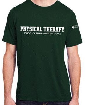 pt green tishrt with writing